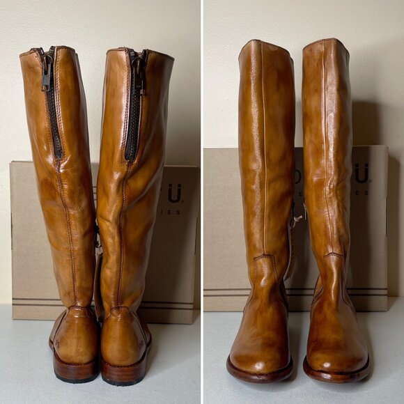 BED STU Tess Windsor Tan Leather Riding Boots BedStu Size 7 - Picture 9 of 16